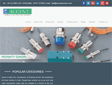 Tablet Screenshot of accentsensors.com